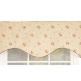 RLF Home Hillside Corded Cornice 100% Cotton with Fully Lined 3" Rod Pocket Valnance for Windows 50" x 17" Natural