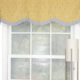 RLF Home Freida Ruffled Provance 100% Cotton with Fully Lined 3" Rod Pocket Valnance for Windows 50" x 15" Cornflower