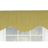 RLF Home Cabana Cornice 100% Cotton with Fully Lined 3" Rod Pocket Valnance for Windows 50" x 17" Sage