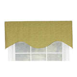 RLF Home Cabana Cornice 100% Cotton with Fully Lined 3" Rod Pocket Valnance for Windows 50" x 17" Sage