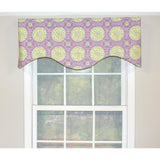 RLF Home Canne Cornice 100% Cotton with Fully Lined 3" Rod Pocket Valnance for Windows 50" x 17" Heather