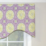 RLF Home Canne Cornice 100% Cotton with Fully Lined 3" Rod Pocket Valnance for Windows 50" x 17" Heather