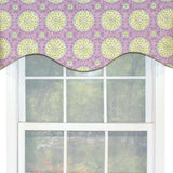 RLF Home Canne Cornice 100% Cotton with Fully Lined 3" Rod Pocket Valnance for Windows 50" x 17" Heather