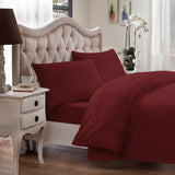 Brielle Home 100% Premium 250 TC Modal Bedding Collection Sateen Duvet Cover 68" x 86" and One 20" x 26" Sham Twin Dark Red