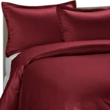 Brielle Home 100% Premium 250 TC Modal Bedding Collection Sateen Duvet Cover 68" x 86" and One 20" x 26" Sham Twin Dark Red