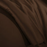 Brielle Home 250 Thread Count Modal Sateen Duvet Cover Set with 2 Shams Full/Queen 90 x 98 Chocolate