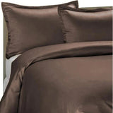 Brielle Home 250 Thread Count Modal Sateen Duvet Cover Set with 2 Shams Full/Queen 90 x 98 Chocolate