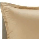 Brielle Home 100% Premium 250 TC Modal Bedding Collection Sateen Duvet Cover 90" x 98" and Two 20" x 26" Shams Set Full/Queen Camel