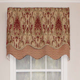 RLF Home Chenille Fabric with Damask Motive Paisley Dream Glory Valance 3" Rod Pocket 50" x 16" Claret