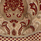 RLF Home Chenille Fabric with Damask Motive Paisley Dream Glory Valance 3" Rod Pocket 50" x 16" Claret