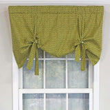 RLF HOME Cabana Trellis Tie-Up Bold Color and Design Window Valance 3" Rod Pocket 50" x 25" Kiwi Green