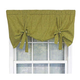 RLF HOME Cabana Trellis Tie-Up Bold Color and Design Window Valance 3" Rod Pocket 50" x 25" Kiwi Green