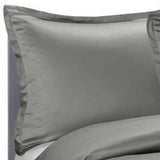 Brielle Home 100% Premium 300 TC Modal Bedding Collection Sateen Duvet Cover 68" x 86" and One 20" x 26" Sham Twin Grey