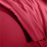 Brielle Home 100% Premium 300 TC Modal Bedding Collection Sateen Duvet Cover Set Red