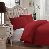 Brielle Home 100% Premium 300 TC Modal Bedding Collection Sateen Duvet Cover Set Red