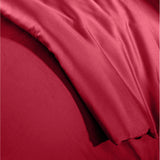 Brielle Home 100% Premium 300 TC Modal Bedding Collection Sateen Duvet Cover Set Red