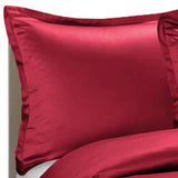 Brielle Home 100% Premium 300 TC Modal Bedding Collection Sateen Duvet Cover Set Red