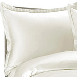 Brielle Home 100% Premium 300 TC Modal Bedding Collection Sateen Duvet Cover 68" x 86" and One 20" x 26" Sham Twin Cream