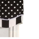 Glory Dotty Style High Quality 3" Rod Pocket Valance 50" X 16" Black by RLF Home