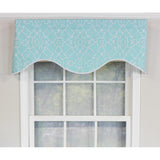 RLF Home Haven Trimmed Cornice 100% Cotton with Fully Lined 3" Rod Pocket Valnance for Windows 50" x 17"