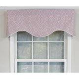 RLF Home Haven Trimmed Cornice 100% Cotton with Fully Lined 3" Rod Pocket Valnance for Windows 50" x 17"