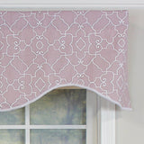 RLF Home Haven Trimmed Cornice 100% Cotton with Fully Lined 3" Rod Pocket Valnance for Windows 50" x 17"
