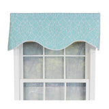 RLF Home Haven Trimmed Cornice 100% Cotton with Fully Lined 3" Rod Pocket Valnance for Windows 50" x 17"