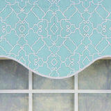 RLF Home Haven Trimmed Cornice 100% Cotton with Fully Lined 3" Rod Pocket Valnance for Windows 50" x 17"