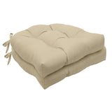 Habitat Tufted Ultra Soft Comfortable Chair Pad Pack of 2 Each 15" X 15" Buff