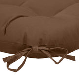 Habitat Tufted Ultra Soft Comfortable Chair Pad Pack of 2 Each 15" X 15" Brown