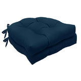 Habitat Tufted Ultra Soft Comfortable Chair Pad Pack of 2 Each 15" X 15" Navy