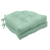 Habitat Tufted Ultra Soft Comfortable Chair Pad Pack of 2 Each 15" X 15" Aqua