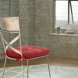 Habitat Tufted Ultra Soft Comfortable Chair Pad Pack of 2 Each 15" X 15" Red