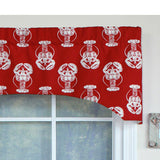 RLF Home Claws Arch 100% Cotton with Fully Lined 3" Rod Pocket Valnance for Windows 50" x 17" Red