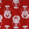 RLF Home Claws Arch 100% Cotton with Fully Lined 3" Rod Pocket Valnance for Windows 50" x 17" Red