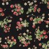RLF Home Strawberry Cornice 100% Cotton with Fully Lined 3" Rod Pocket Valnance for Windows 50" x 17" Black