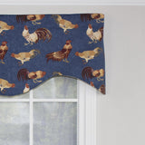 RLF Home Rise N Shine Cornice 100% Cotton with Fully Lined 3" Rod Pocket Valnance for Windows 50" x 17" Denim