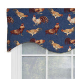 RLF Home Rise N Shine Cornice 100% Cotton with Fully Lined 3" Rod Pocket Valnance for Windows 50" x 17" Denim