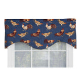RLF Home Rise N Shine Cornice 100% Cotton with Fully Lined 3" Rod Pocket Valnance for Windows 50" x 17" Denim