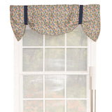 RLF Home Petite Suspender 100% Cotton with Fully Lined 3" Rod Pocket Valnance for Windows 50" x 17" Multi