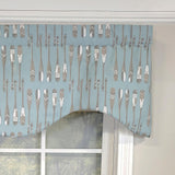 RLF Home Paddle Away Cornice  100% Cotton with Fully Lined 3" Rod Pocket Valnance for Windows 50" x 17" Spa