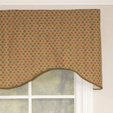 RLF Home Meadow Cornice 100% Cotton with Fully Lined 3" Rod Pocket Valnance for Windows 50" x 17"