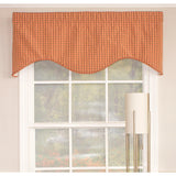 RLF Home Common Check Corded Cornice 100% Cotton with Fully Lined 3" Rod Pocket Valnance for Windows 50" x 17" Candy
