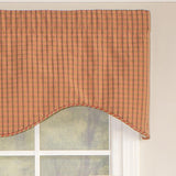 RLF Home Common Check Corded Cornice 100% Cotton with Fully Lined 3" Rod Pocket Valnance for Windows 50" x 17" Candy