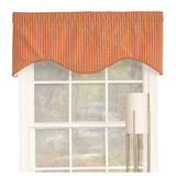 RLF Home Common Check Corded Cornice 100% Cotton with Fully Lined 3" Rod Pocket Valnance for Windows 50" x 17" Candy