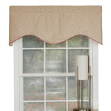 RLF Home Rosie Corded Cornice 100% Cotton with Fully Lined 3" Rod Pocket Valnance for Windows 50" x 17" Pink