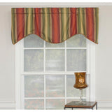 RLF Home Meri Weather Corded Cornice 100% Cotton with Fully Lined 3" Rod Pocket Valnance for Windows 50" x 17" Garden