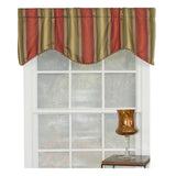 RLF Home Meri Weather Corded Cornice 100% Cotton with Fully Lined 3" Rod Pocket Valnance for Windows 50" x 17" Garden