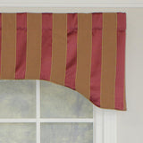 RLF Home Balacet Corded Arch 100% Cotton with Fully Lined 3" Rod Pocket Valnance for Windows 50" x 17" Crimson