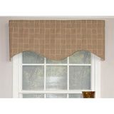 RLF Home Tobago Corded Cornice 100% Cotton with Fully Lined 3" Rod Pocket Valnance for Windows 50" x 17" Seashell